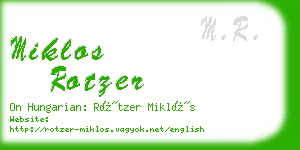miklos rotzer business card